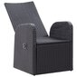 Atlošiamos sodo kėdės su pagalvėlėmis, 2vnt., juodos kaina ir informacija | Lauko kėdės, foteliai, pufai | pigu.lt
