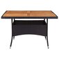 Lauko valgomojo stalas, juodas kaina ir informacija | Lauko stalai, staliukai | pigu.lt