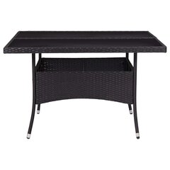 Lauko stalas, 120x120 cm, juodas цена и информация | Садовые столы, столики | pigu.lt