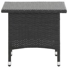 Arbatos staliukas, juodos spalvos, 50x50x47cm, poliratanas kaina ir informacija | Lauko stalai, staliukai | pigu.lt