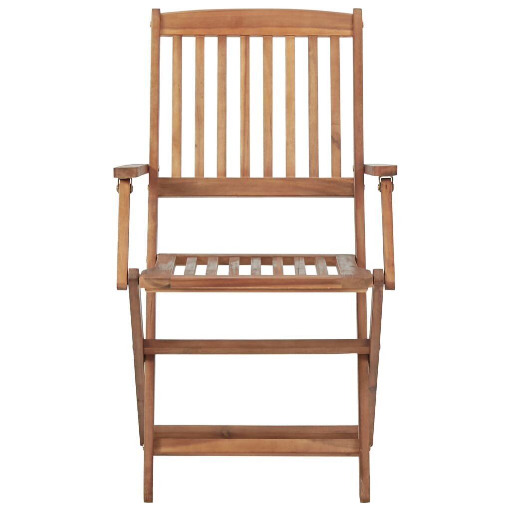 Sulankstomos lauko kėdės, 2vnt., rudos kaina ir informacija | Lauko kėdės, foteliai, pufai | pigu.lt