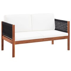 Dvivietė sodo sofa, ruda цена и информация |  Садовые стулья, кресла, пуфы | pigu.lt