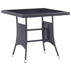 Набор столовой мебели для сада, черный цена и информация | Комплекты уличной мебели | pigu.lt