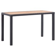 Sodo stalas vidaXL, juodas kaina ir informacija | Lauko stalai, staliukai | pigu.lt