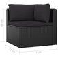 Sodo baldų komplektas su pagalvėmis, juodas kaina ir informacija | Lauko baldų komplektai | pigu.lt