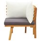 Kampinė sodo sofa su pagalvėlėmis, ruda kaina ir informacija | Lauko kėdės, foteliai, pufai | pigu.lt