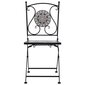 Mozaikinės bistro kėdės, 2 vnt., pilkos spalvos цена и информация | Lauko kėdės, foteliai, pufai | pigu.lt