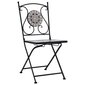 Mozaikinės bistro kėdės, 2 vnt., pilkos spalvos kaina ir informacija | Lauko kėdės, foteliai, pufai | pigu.lt