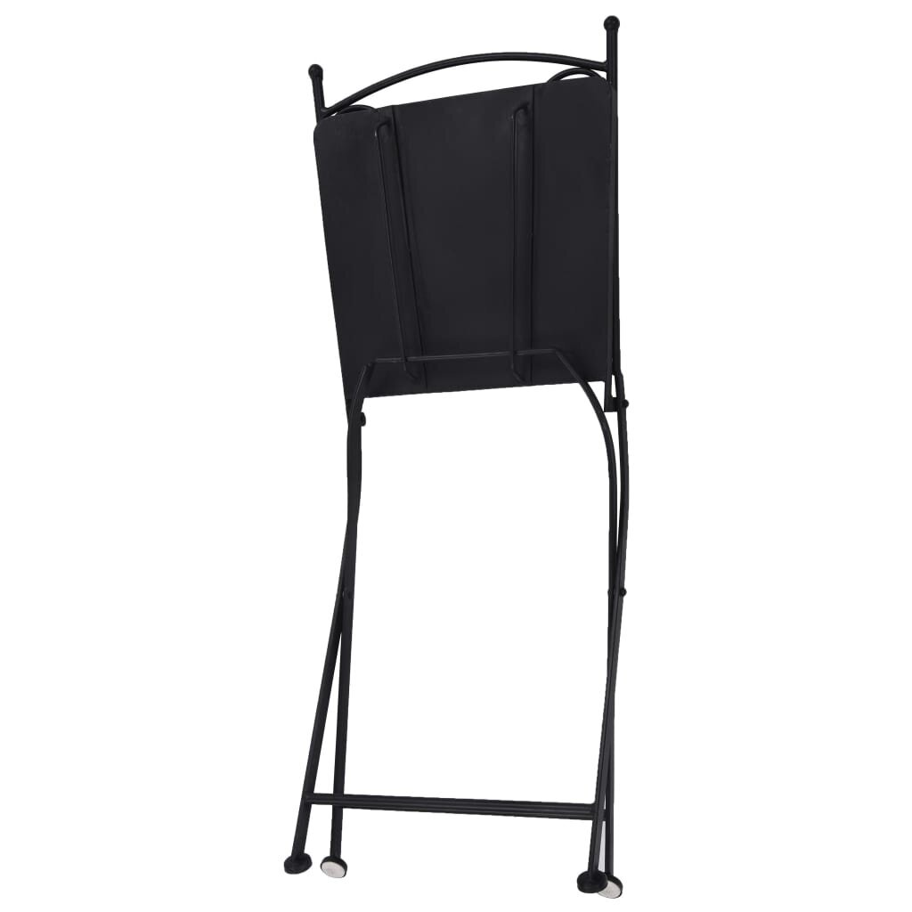 Mozaikinės bistro kėdės, 2 vnt., pilkos spalvos цена и информация | Lauko kėdės, foteliai, pufai | pigu.lt