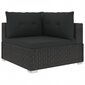 Sodo poilsio baldų komplektas su pagalvėlėmis, juodas kaina ir informacija | Lauko baldų komplektai | pigu.lt