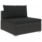 Sodo poilsio baldų komplektas su pagalvėlėmis, juodas kaina ir informacija | Lauko baldų komplektai | pigu.lt