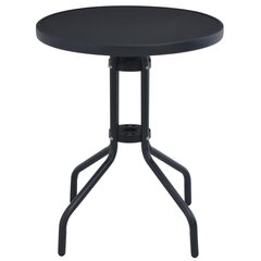 Sodo stalas, juodas kaina ir informacija | Lauko stalai, staliukai | pigu.lt