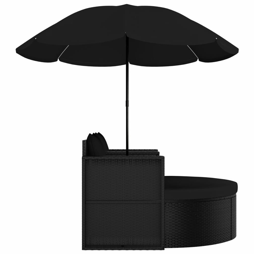 Sodo gultas su skėčiu, juodas kaina ir informacija | Gultai | pigu.lt