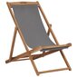 Sulankstoma paplūdimio kėdė, pilka kaina ir informacija | Lauko kėdės, foteliai, pufai | pigu.lt