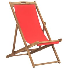 Sulankstoma paplūdimio kėdė, raudona цена и информация | Садовые стулья, кресла, пуфы | pigu.lt
