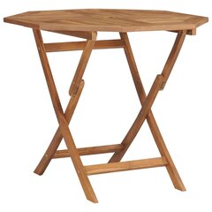 Sulankstomas sodo stalas, 85x85x76cm, rudas kaina ir informacija | Lauko stalai, staliukai | pigu.lt