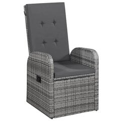 Atlošiamos sodo kėdės su pagalvėlėmis, 2 vnt., pilkos kaina ir informacija | Lauko kėdės, foteliai, pufai | pigu.lt