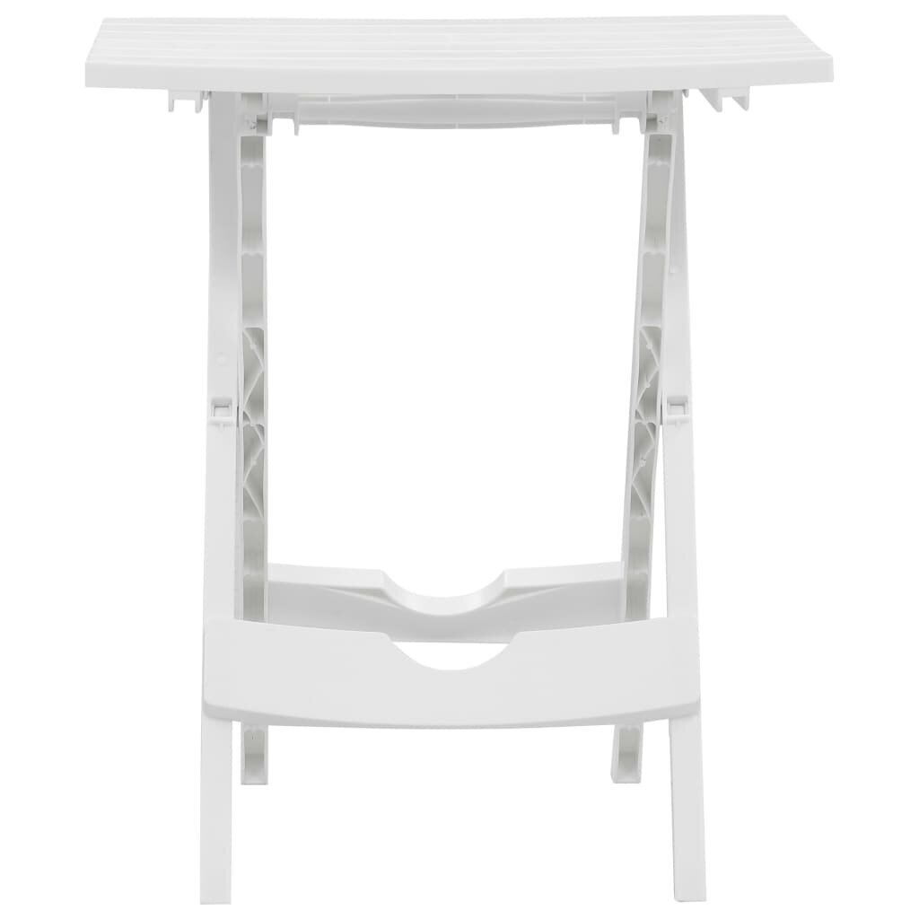 Sulankstomas sodo staliukas, 45,5x38,5x50 cm, baltas kaina ir informacija | Lauko stalai, staliukai | pigu.lt