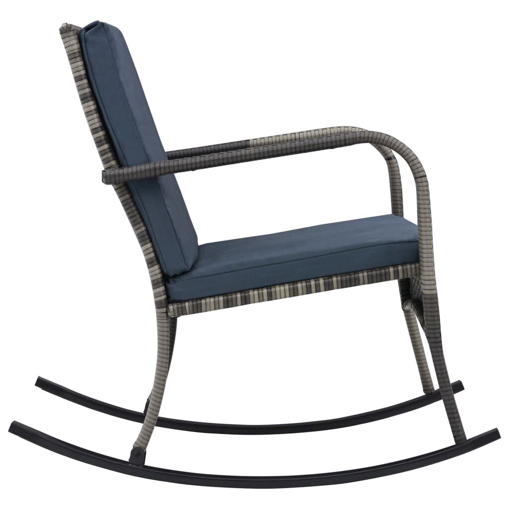 Supama sodo kėdė, antracito spalvos, poliratanas kaina ir informacija | Svetainės foteliai | pigu.lt