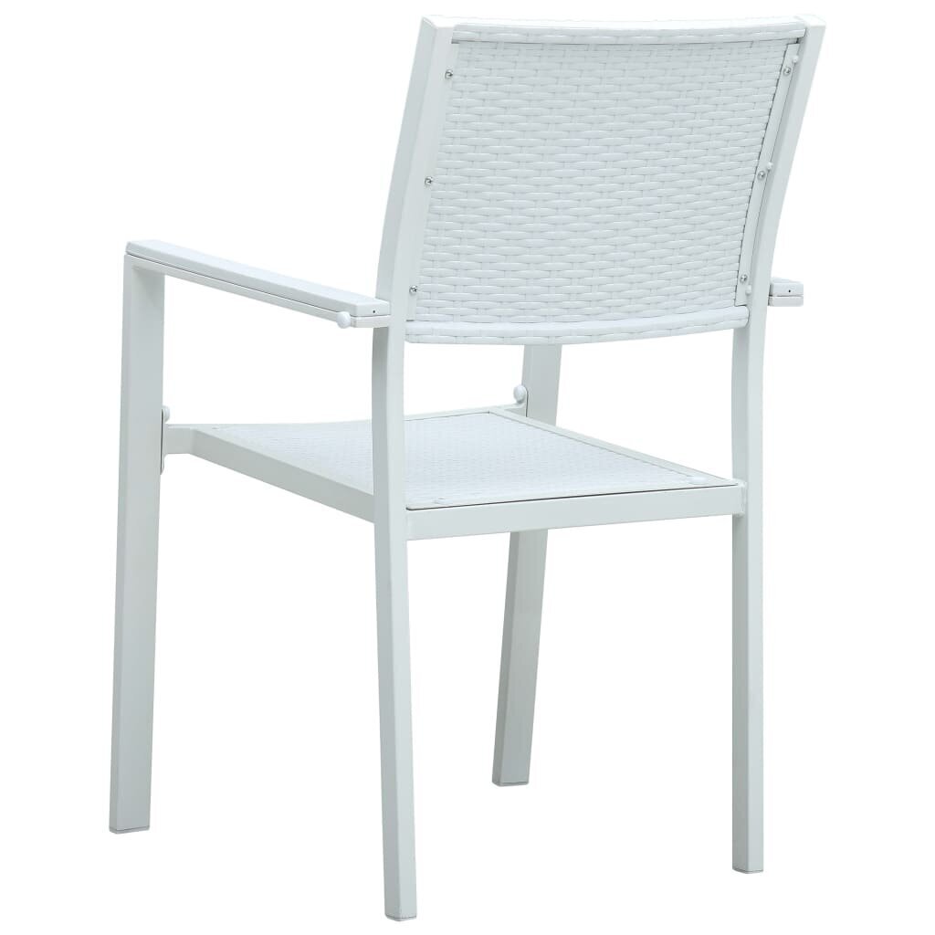 Sodo kėdės, 4 vnt, baltos kaina ir informacija | Lauko kėdės, foteliai, pufai | pigu.lt