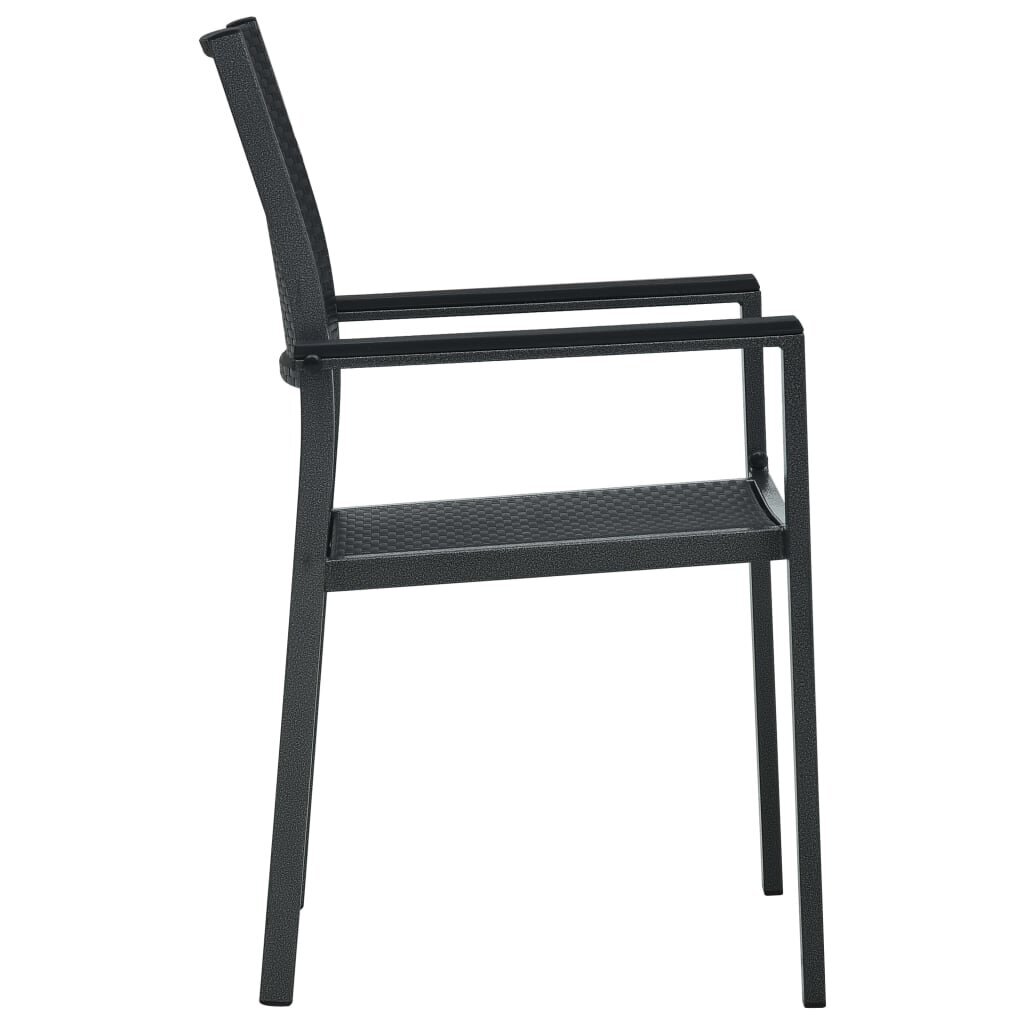 Sodo kėdės, 2 vnt., juodos kaina ir informacija | Lauko kėdės, foteliai, pufai | pigu.lt