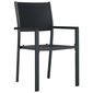 Sodo kėdės, 2 vnt., juodos kaina ir informacija | Lauko kėdės, foteliai, pufai | pigu.lt