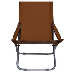 Sulankstomos paplūdimio kėdės, 2vnt., rudos kaina ir informacija | Lauko kėdės, foteliai, pufai | pigu.lt