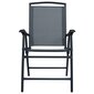 Sulankstomos sodo kėdės, 2vnt., pilkos цена и информация | Lauko kėdės, foteliai, pufai | pigu.lt