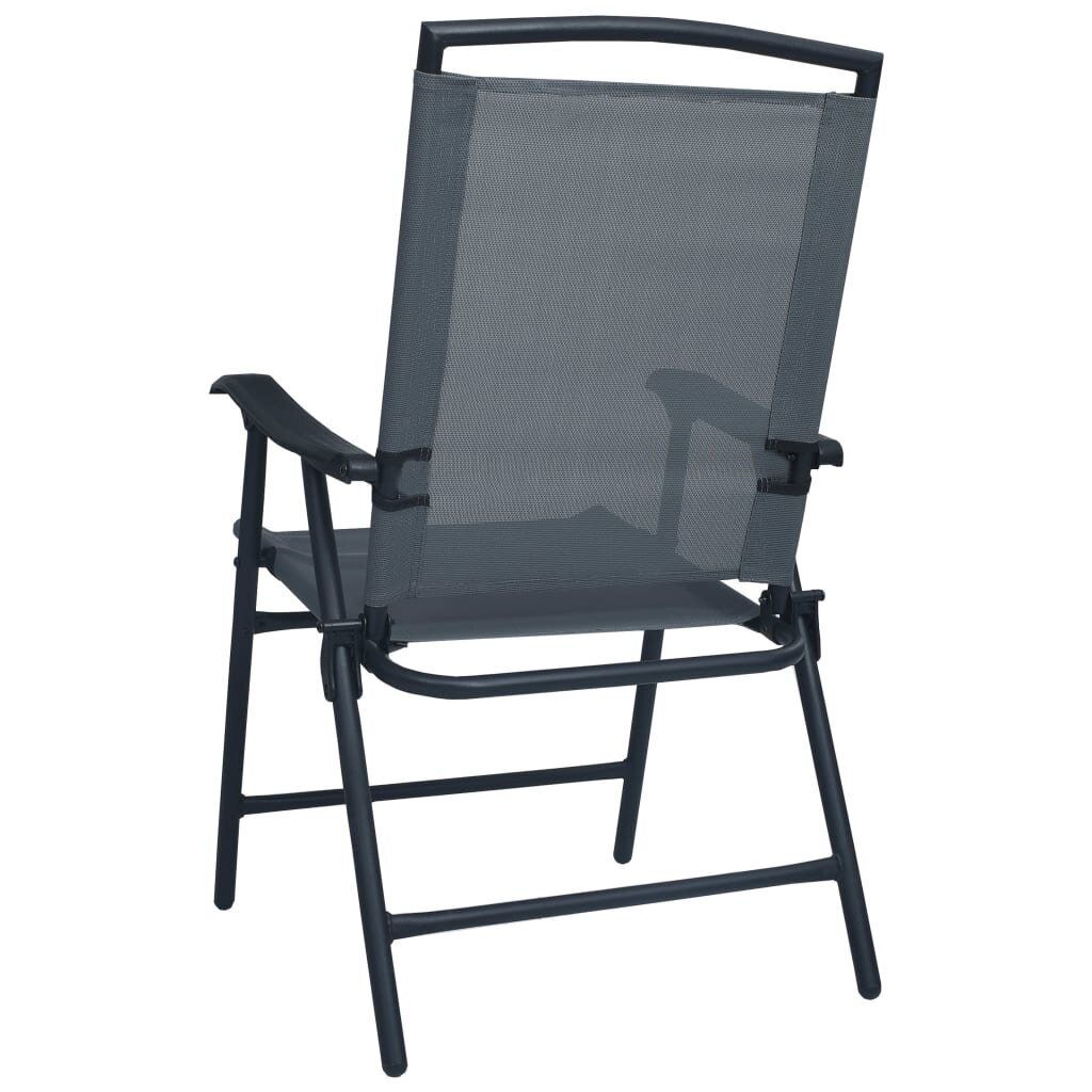 Sulankstomos sodo kėdės, 2vnt., pilkos kaina ir informacija | Lauko kėdės, foteliai, pufai | pigu.lt