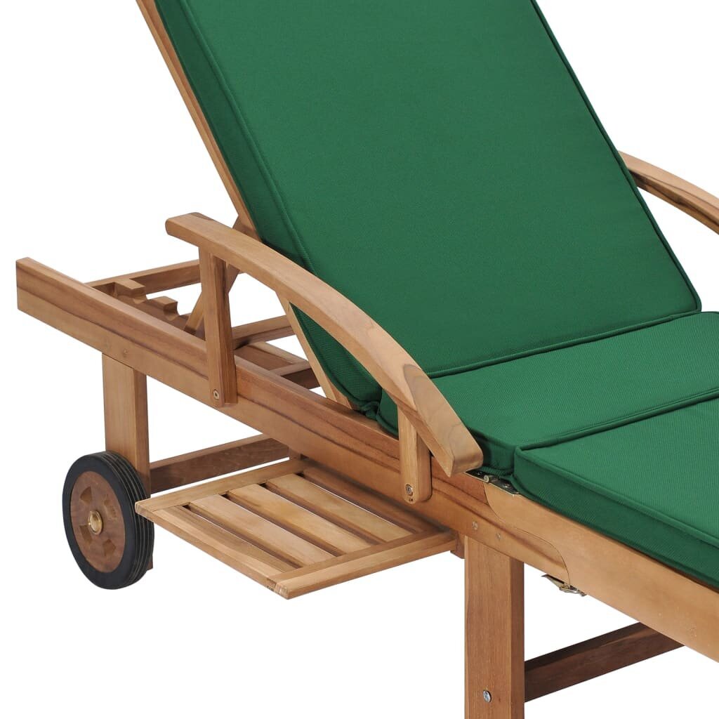 Saulės gultas su čiužiniu, žalia kaina ir informacija | Gultai | pigu.lt