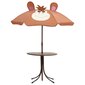Vaikiškas bistro baldų komplektas su skėčiu, rudas kaina ir informacija | Vaikiški lauko baldai | pigu.lt