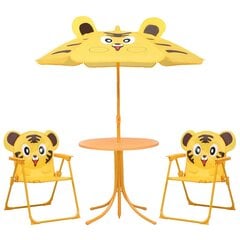 Vaikiškas baldų komplektas su skėčiu, geltonas цена и информация | Детская садовая мебель | pigu.lt