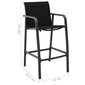 Sodo baro kėdės, 4 vnt, juodos spalvos kaina ir informacija | Lauko kėdės, foteliai, pufai | pigu.lt