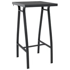 Sodo baro stalas, juodas kaina ir informacija | Lauko stalai, staliukai | pigu.lt