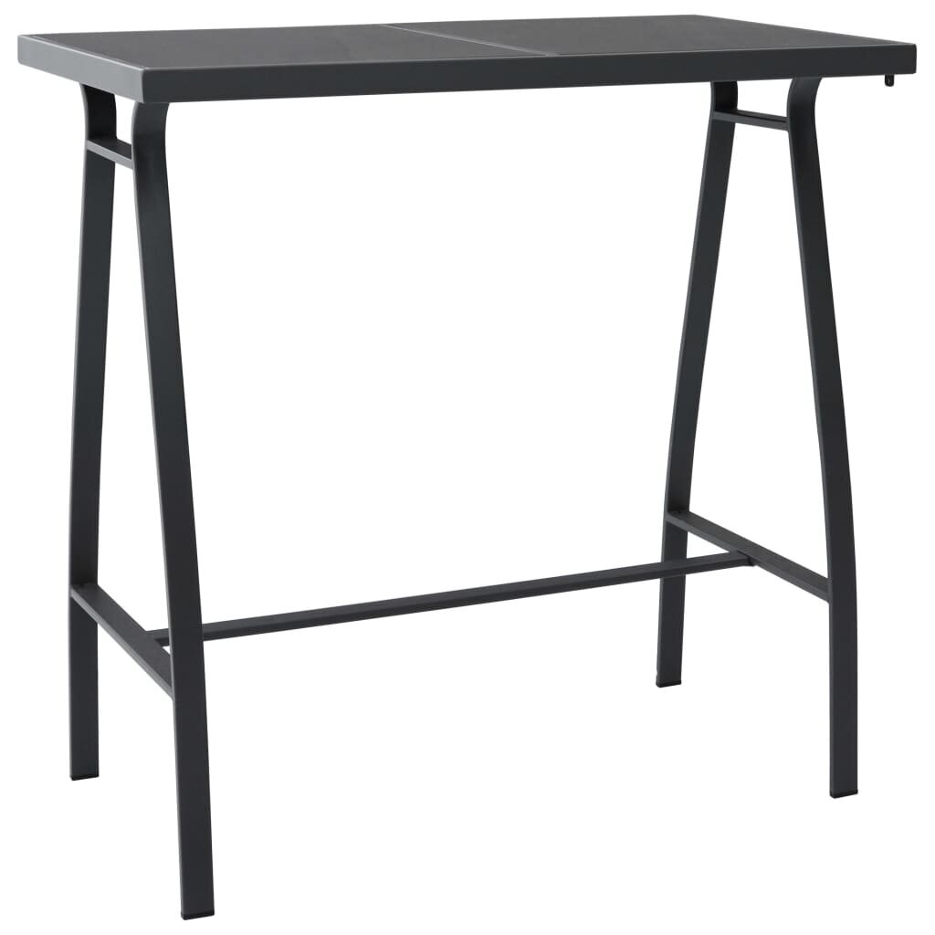 Sodo baro stalas, juodas kaina ir informacija | Lauko stalai, staliukai | pigu.lt