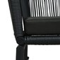 Sodo kėdės, 2vnt., juodos spalvos, PVC ratanas kaina ir informacija | Lauko kėdės, foteliai, pufai | pigu.lt