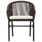 Sodo kėdės, 2vnt., rudos spalvos, PVC ratanas цена и информация | Lauko kėdės, foteliai, pufai | pigu.lt