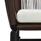 Sodo kėdės, 2vnt., rudos spalvos, PVC ratanas kaina ir informacija | Lauko kėdės, foteliai, pufai | pigu.lt