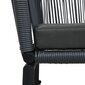 Sodo kėdės vidaXL, 2vnt., antracito spalvos, PVC ratanas kaina ir informacija | Lauko kėdės, foteliai, pufai | pigu.lt