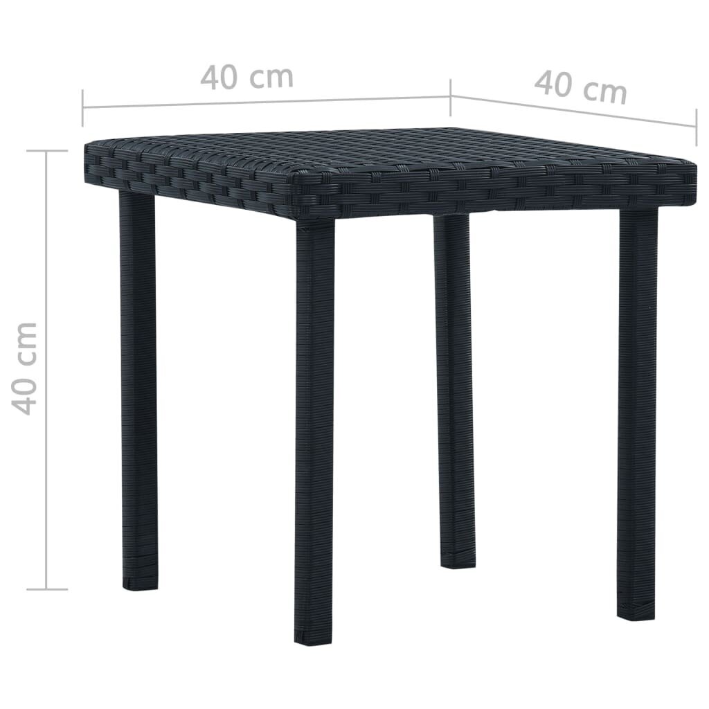 Sodo arbatos staliukas, juodas kaina ir informacija | Lauko stalai, staliukai | pigu.lt