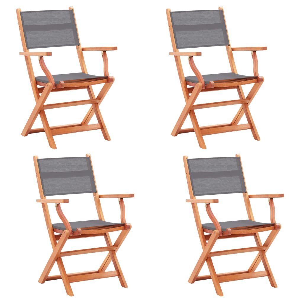 Sodo kėdės, 4vnt., pilkos kaina ir informacija | Lauko kėdės, foteliai, pufai | pigu.lt