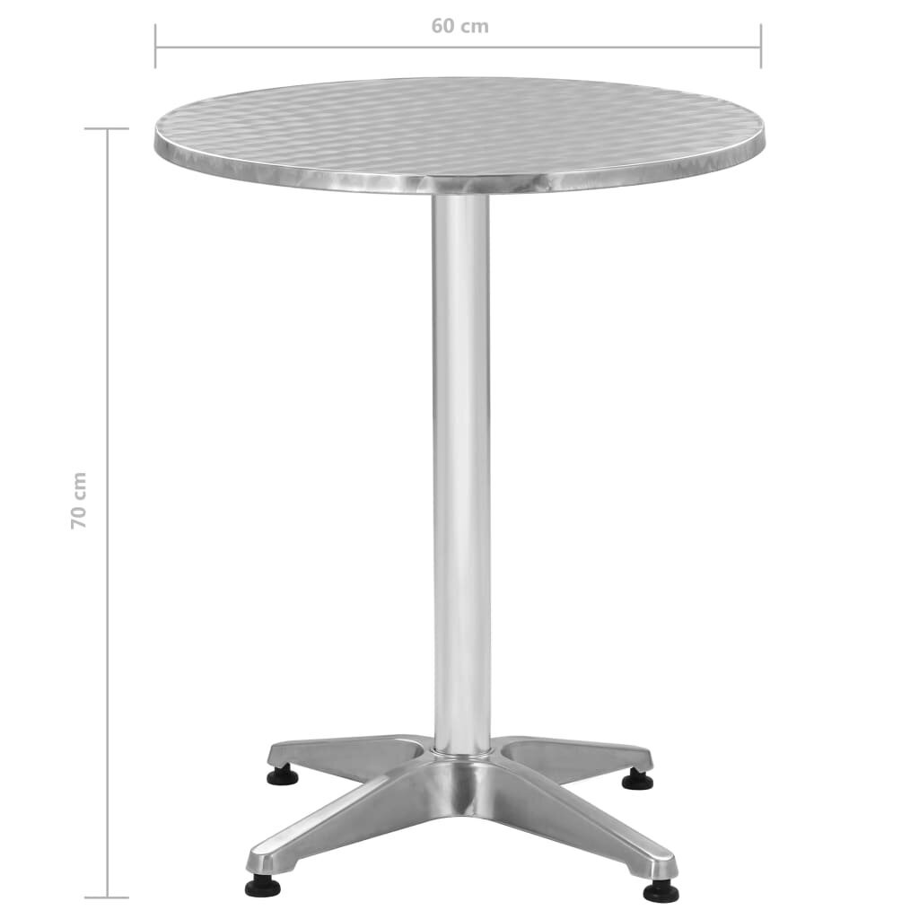 Sodo stalas, sidabrinis kaina ir informacija | Lauko stalai, staliukai | pigu.lt