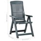Atlošiamos sodo kėdės, 2vnt., žalios spalvos, plastikas kaina ir informacija | Lauko kėdės, foteliai, pufai | pigu.lt