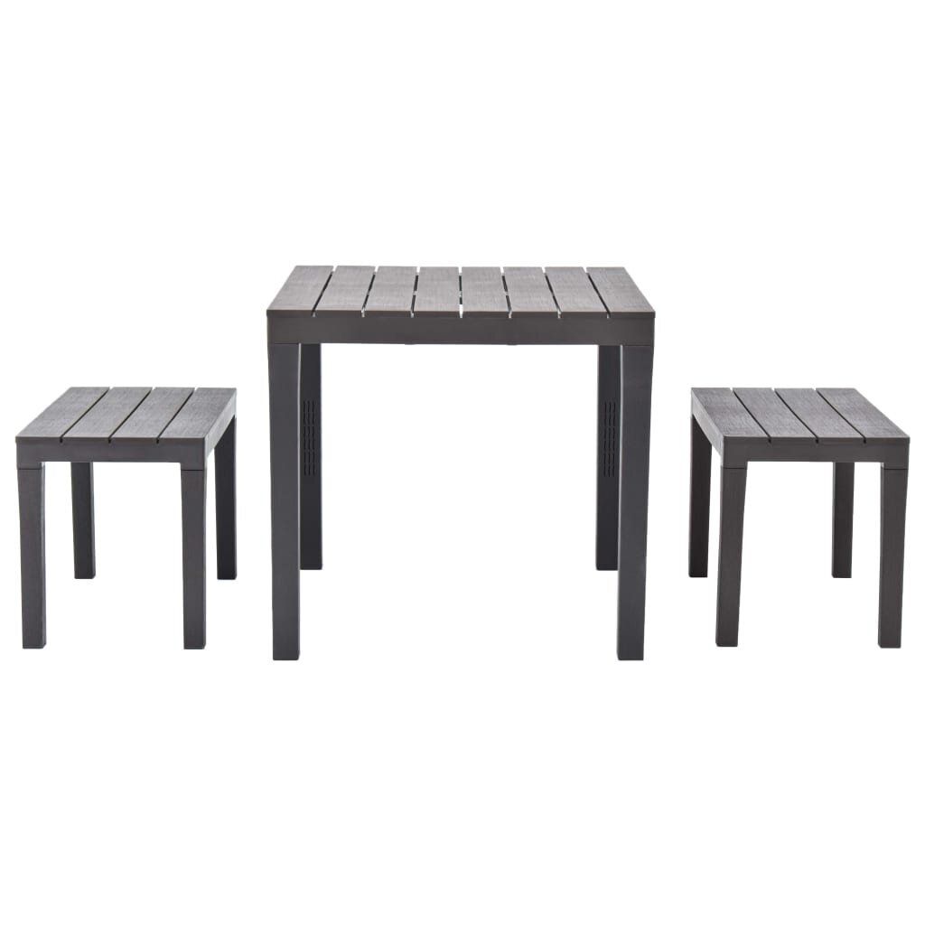 Sodo stalas su 2 suoliukais, rudas kaina ir informacija | Lauko baldų komplektai | pigu.lt