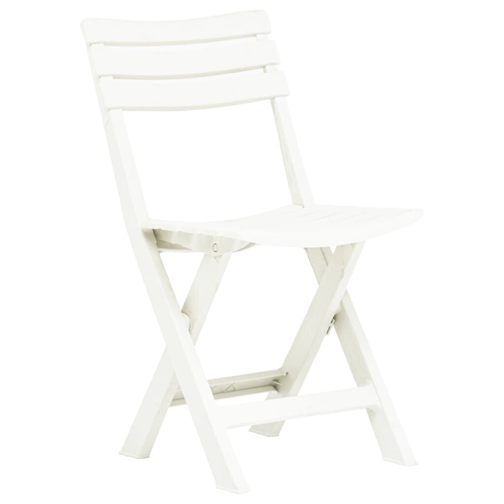 Sulankstomos sodo kėdės, 2vnt., baltos kaina ir informacija | Lauko kėdės, foteliai, pufai | pigu.lt