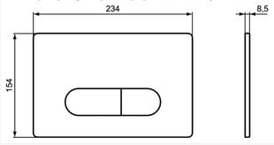 Механическая кнопка слива Ideal Standard Oleas™ M1, хром. R0115AA цена и информация | Детали для унитазов, биде | pigu.lt