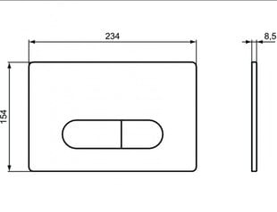 Механическая кнопка слива Ideal Standard Oleas™ M1, белая цена и информация | Детали для унитазов, биде | pigu.lt