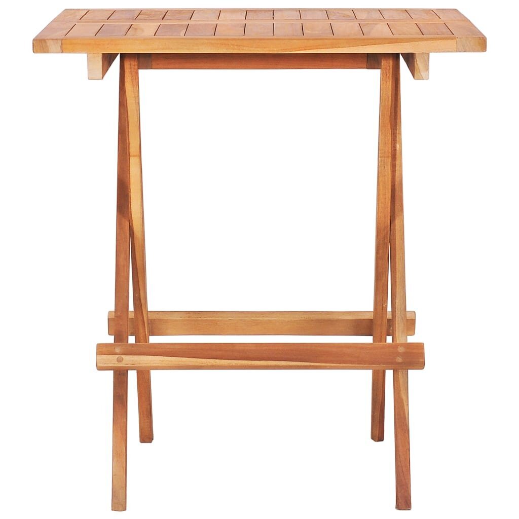 Sulankstomas bistro staliukas, 60x60x65cm, rudas kaina ir informacija | Lauko stalai, staliukai | pigu.lt
