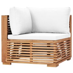 Kampinė sodo sofa su kreminėmis pagalvėlėmis цена и информация |  Садовые стулья, кресла, пуфы | pigu.lt