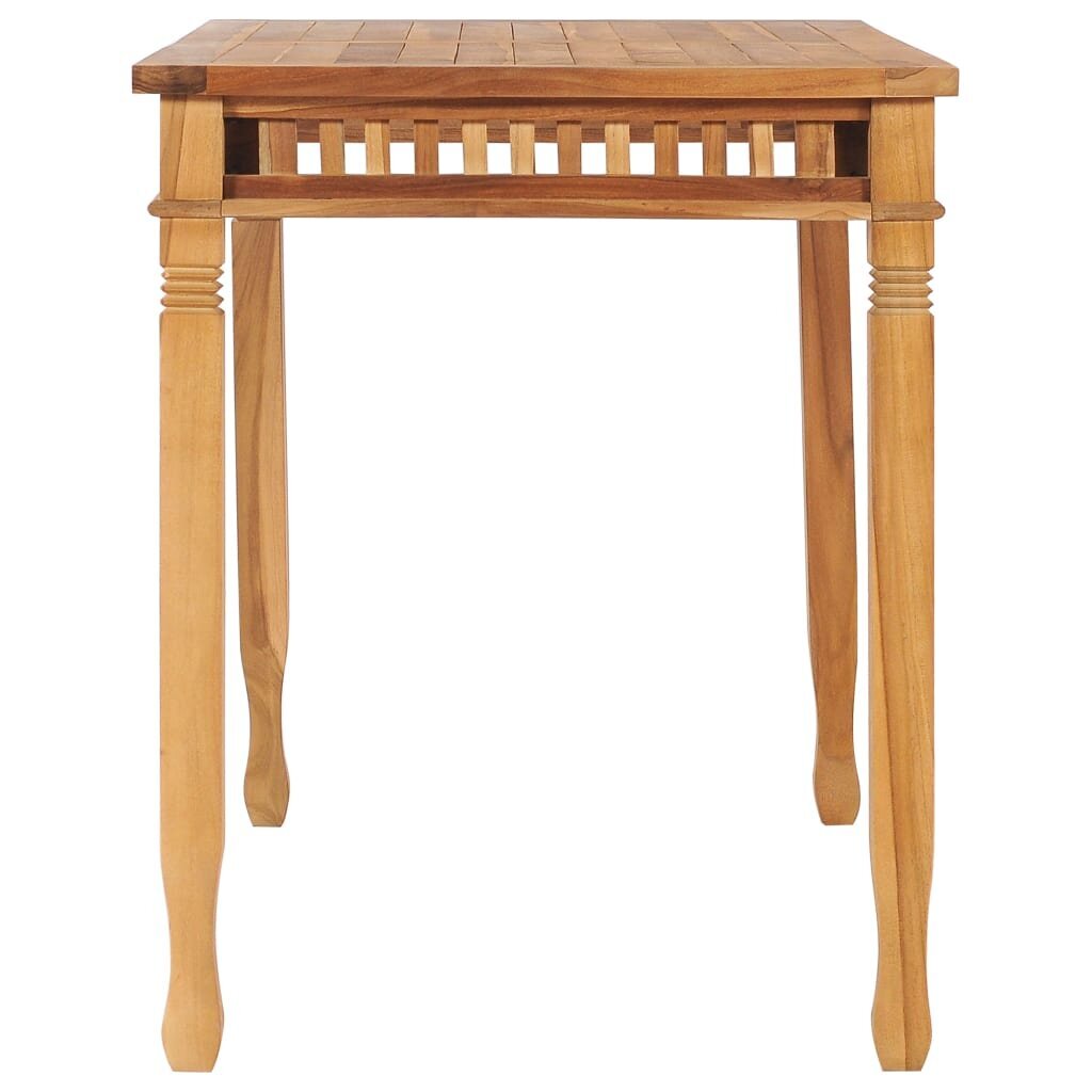Sodo valgomojo stalas, 120x65x80cm, tikmedžio medienos masyvas kaina ir informacija | Lauko stalai, staliukai | pigu.lt